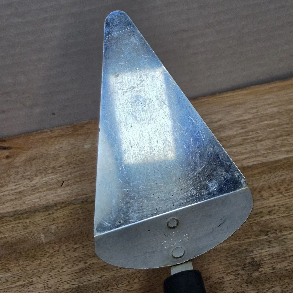 Vintage Ekco Stainless Pie Cake Server Black Handle 9.5